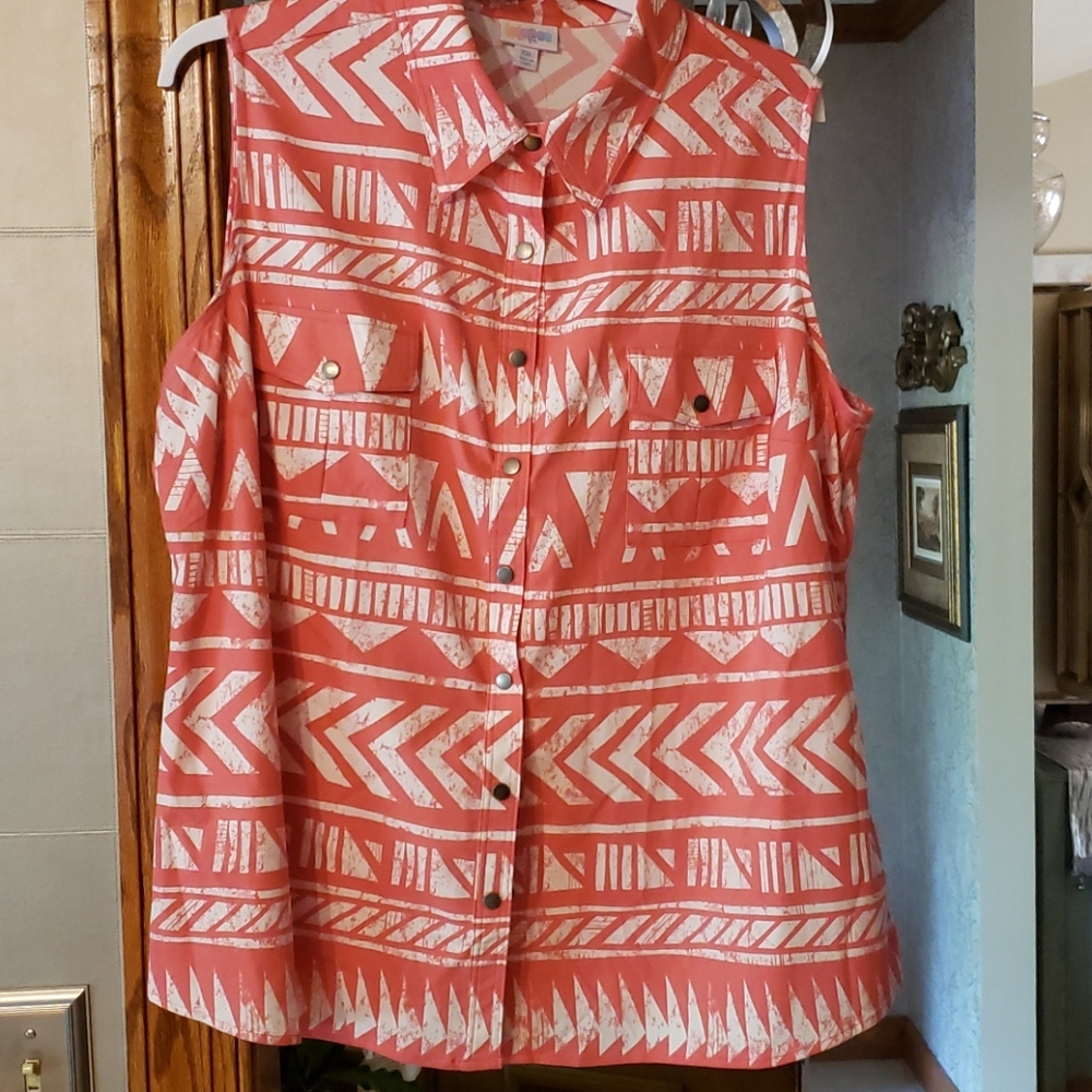 Lularoe Roxanne Snap Top